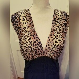 Trashy Diva Silk Leopard Print Dress Size L